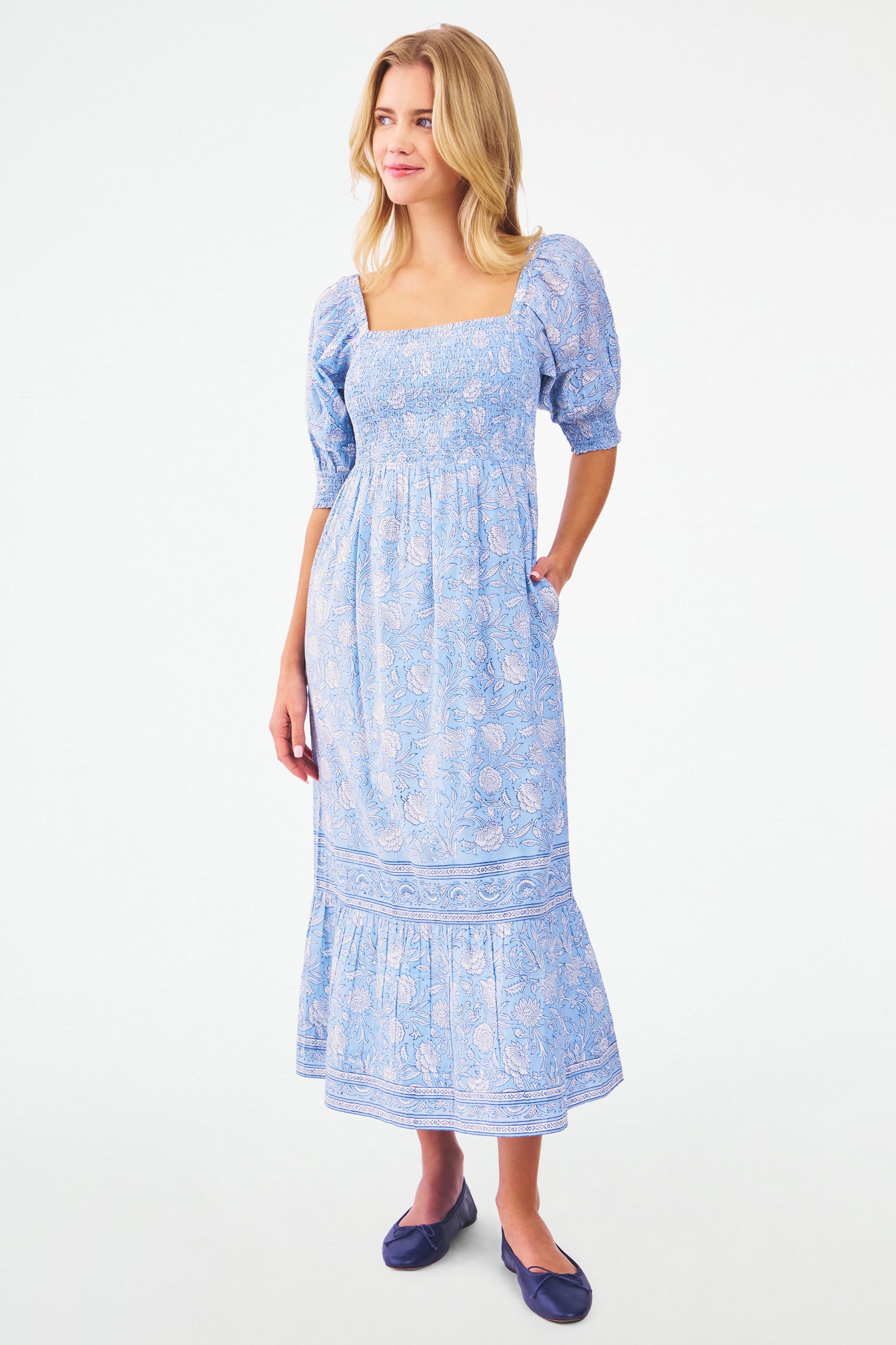 Roller Rabbit Morris Floral Reyna Dress Blue