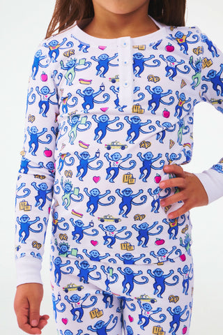 Kids NY Monkey Pajamas view 2