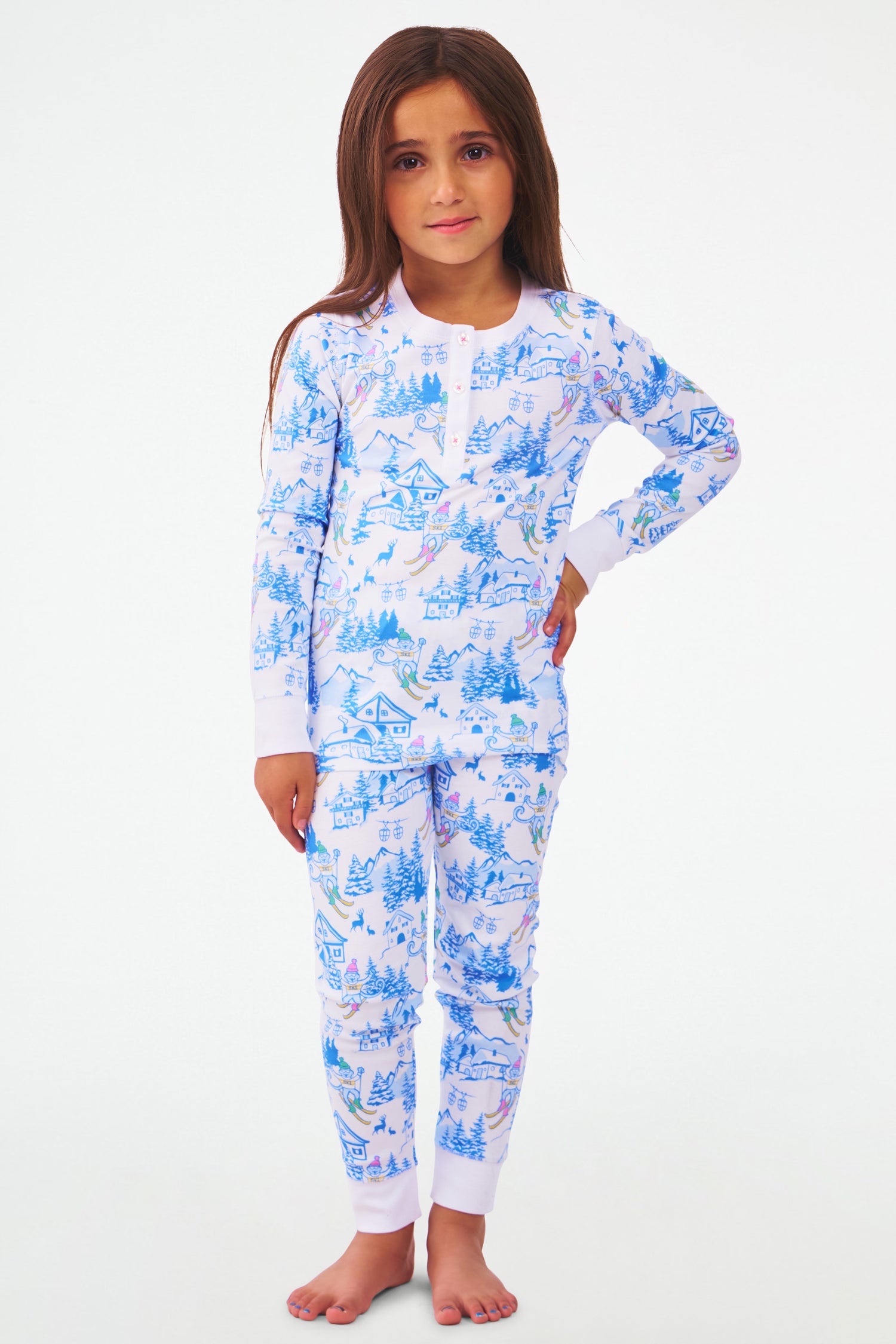 Roller Rabbit Kids Ski Toile Pajamas