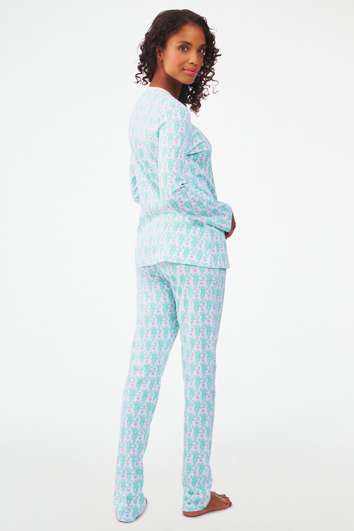 Roller Rabbit Mint Lovely Monkey Pajamas