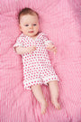 Roller Rabbit Infant Hearts Pink Polo Onesie