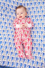 Roller Rabbit Infant Monkey Zipper Footie