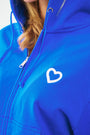 Roller Rabbit Cobalt Painted Hearts Classic Zip Hoodie