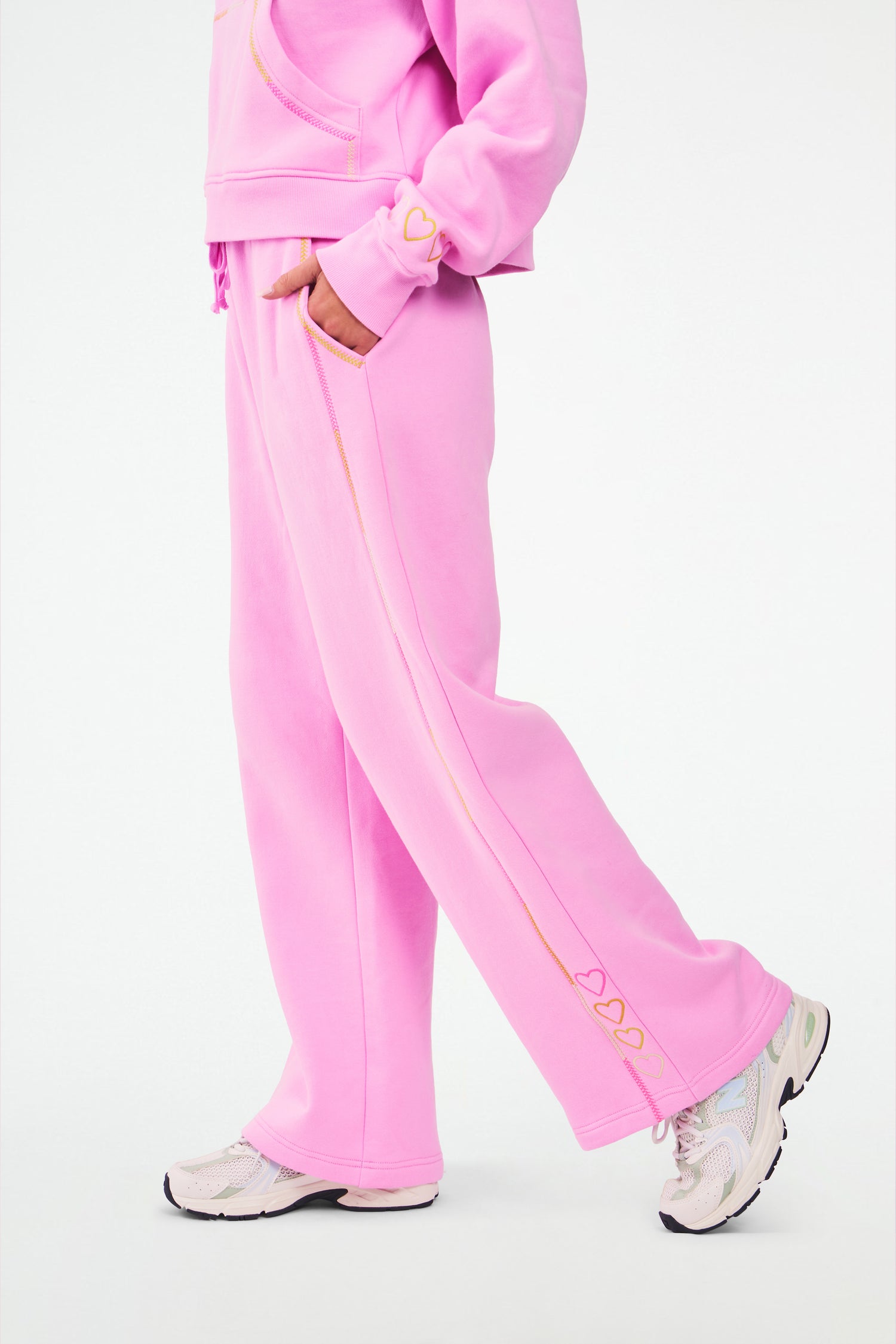 Roller Rabbit Lilac Chiffon Hearts Embroidered Turner Pant