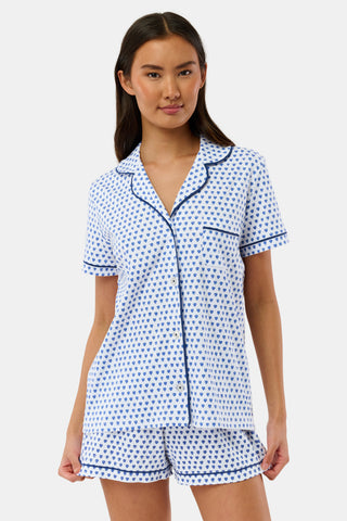 Roller Rabbit Blue Hearts Polo Pajamas