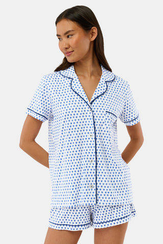 Roller Rabbit Blue Hearts Polo Pajamas