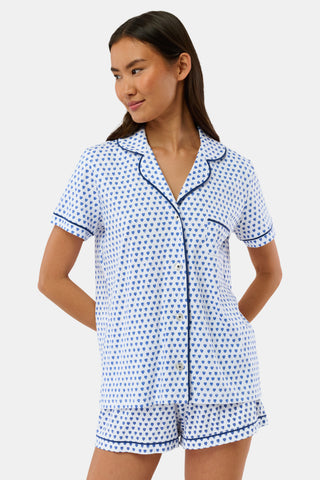 Roller Rabbit Blue Hearts Polo Pajamas