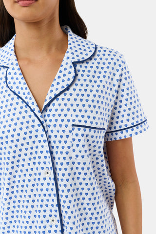 Roller Rabbit Blue Hearts Polo Pajamas