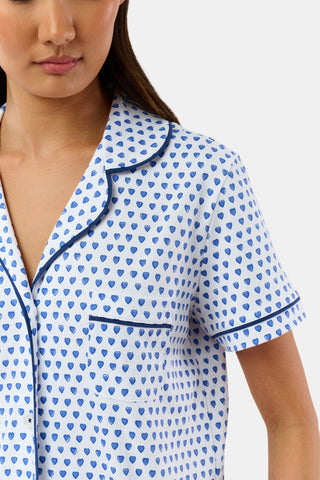 Roller Rabbit Blue Hearts Polo Pajamas