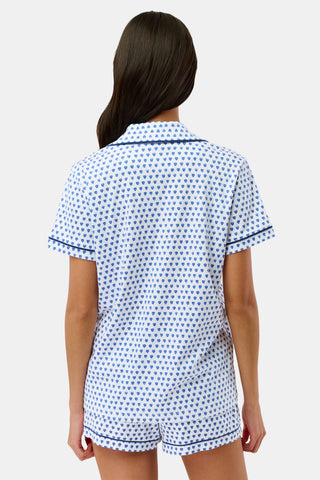 Roller Rabbit Blue Hearts Polo Pajamas