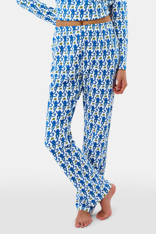 Roller Rabbit Blue Monkey Pajamas