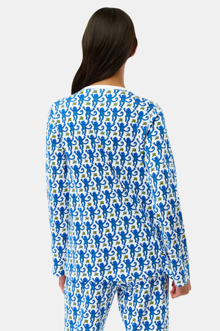 Roller Rabbit Blue Monkey Pajamas