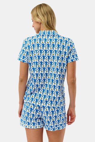 Roller Rabbit Blue Monkey Polo Pajamas