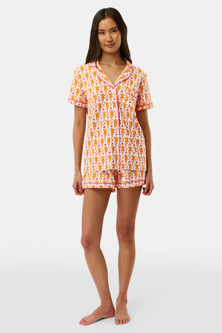 Roller Rabbit Orange Monkey Polo Pajamas