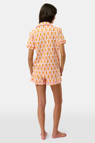 Roller Rabbit Orange Monkey Polo Pajamas