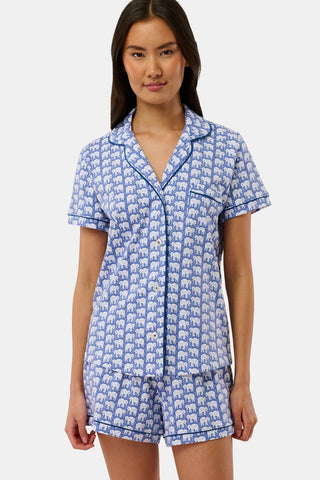 Roller Rabbit Blue Hathi Polo Pajamas