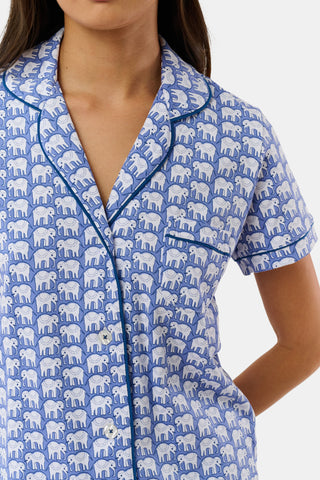 Roller Rabbit Blue Hathi Polo Pajamas