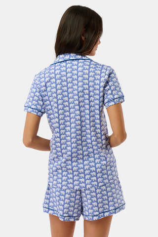 Roller Rabbit Blue Hathi Polo Pajamas
