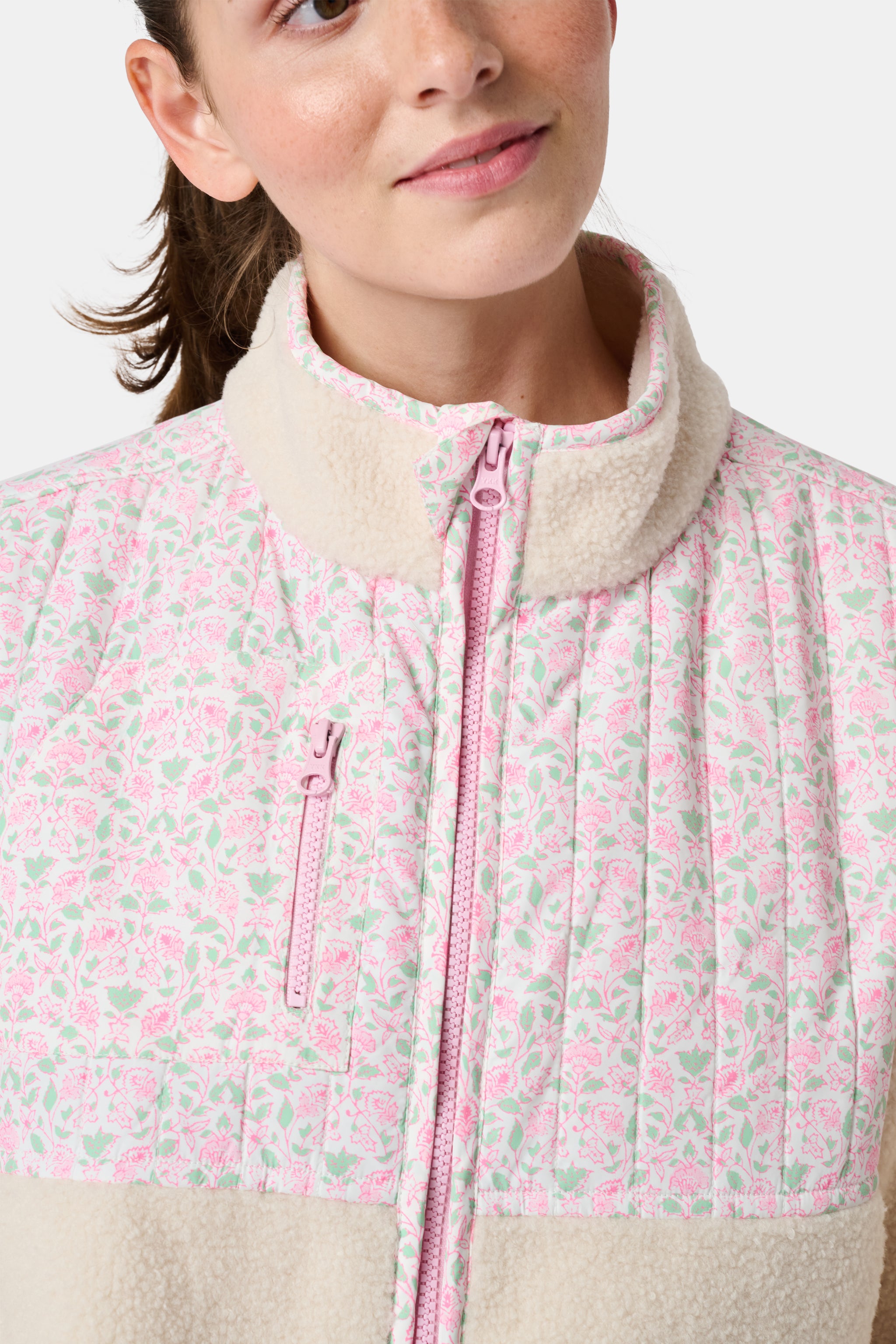 Garden Gate Floral Marina Fleece Jacket | Roller Rabbit