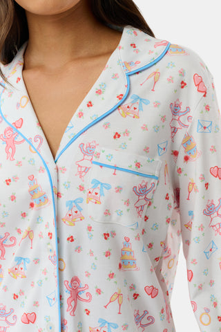 Monkey Said Yes Long Sleeve Polo Pajamas