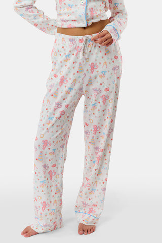 Roller Rabbit Multi Monkey Said Yes Long Sleeve Polo Pajamas