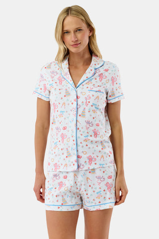 Roller Rabbit Multi Monkey Said Yes Polo Pajamas