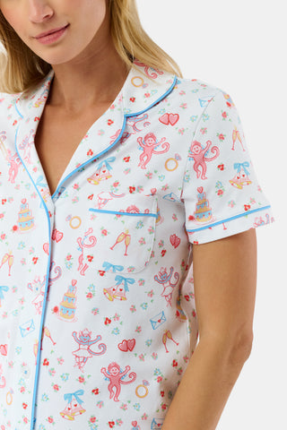 Roller Rabbit Multi Monkey Said Yes Polo Pajamas