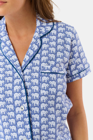 Roller Rabbit Blue Hathi Polo Pajamas