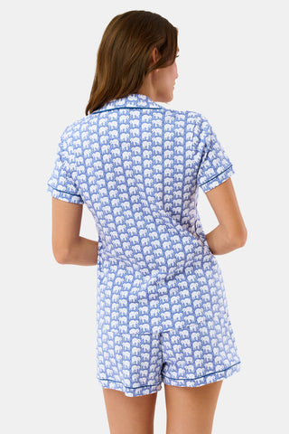 Roller Rabbit Blue Hathi Polo Pajamas