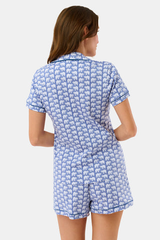 Roller Rabbit Blue Hathi Polo Pajamas