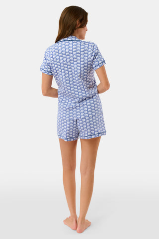 Roller Rabbit Blue Hathi Polo Pajamas