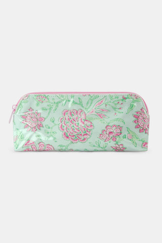 Roller Rabbit Pink Camellia Block Makeup Bag