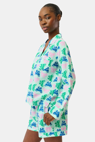 Roller Rabbit Green Butterfly Skies Heather Lounge Set