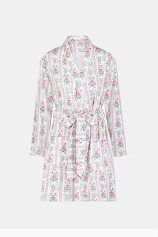Roller Rabbit x Hill House Monkey Block Stripe Blake Robe