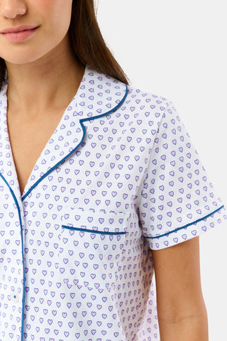 Roller Rabbit Lavender Hearts Polo Pajamas