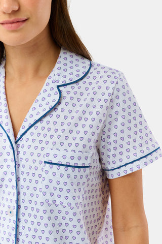 Roller Rabbit Lavender Hearts Polo Pajamas