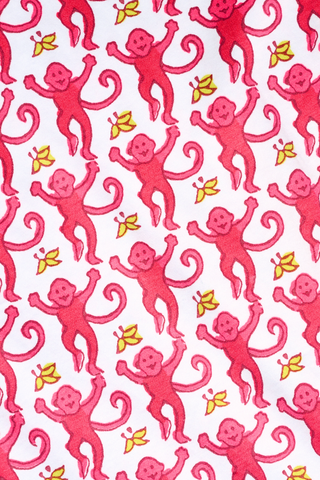 Monkey Long Sleeve Polo Pajamas