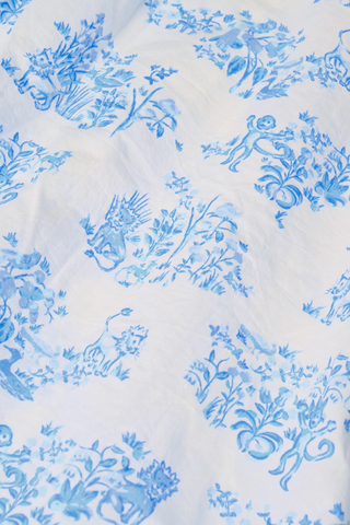 Roller Rabbit x Hill House Blue Sherwood Forrest Monkey Delphine Mini Nap Skirt