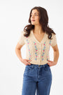 Roller Rabbit Blossom Embroidery Maureen Cardigan