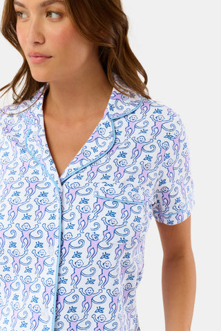 Roller Rabbit Lavender Monkey Polo Pajamas