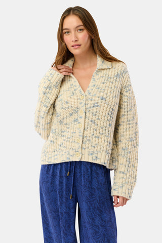 Roller Rabbit Blue Slate Space Dye Dhalia Cardigan