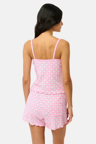 Roller Rabbit Pink Gingham Hearts Mulberry Cami