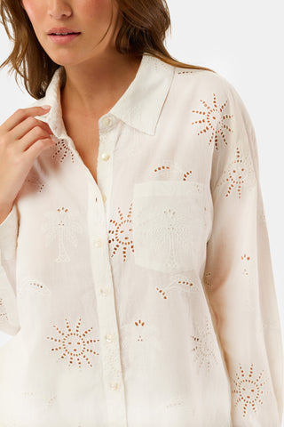 Roller Rabbit White Sunny Days Eyelet Girlfriend Shirt