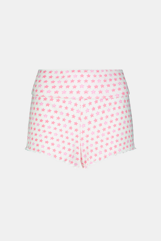 Roller Rabbit Coral Stars Ann Rollover Shortie