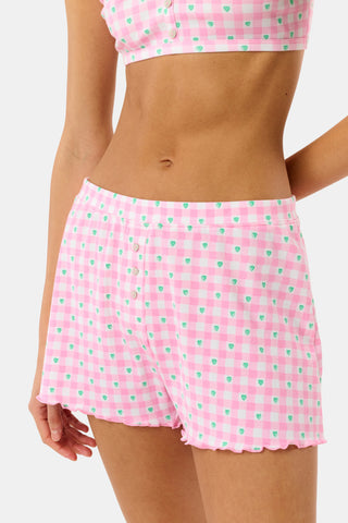 Roller Rabbit Pink Gingham Hearts Sullivan Shortie