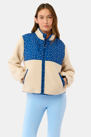 Roller Rabbit Navy Pop Hearts Marina Fleece Jacket