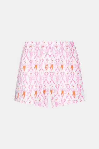 Roller Rabbit Orange Spring Bloom Monkey Jones Shortie