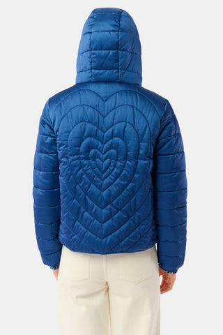 Roller Rabbit Navy Ski Toile Reversible Puffer Jacket