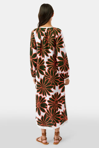 Roller Rabbit Olive Blooming Daisies Shiv Caftan