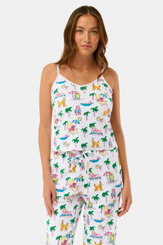 Roller Rabbit Pink Poolside Pups Joanie Pajamas